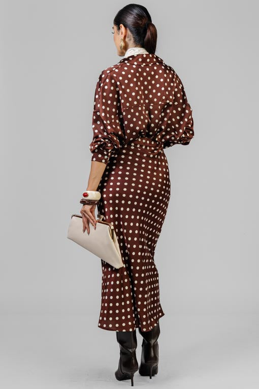 CONJUNTO CAMISA Y FALDA POLKA