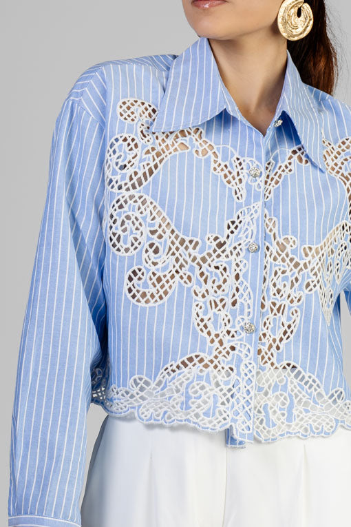 CAMISA RAYA BORDADA