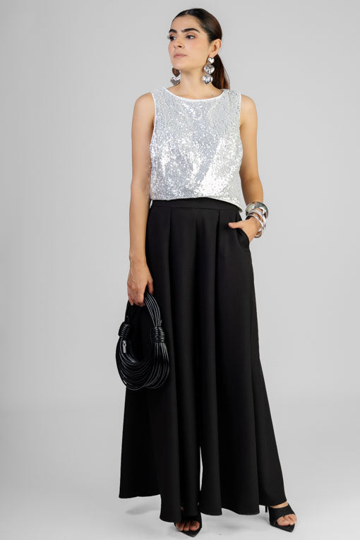BLUSA LENTEJUELA PLATA