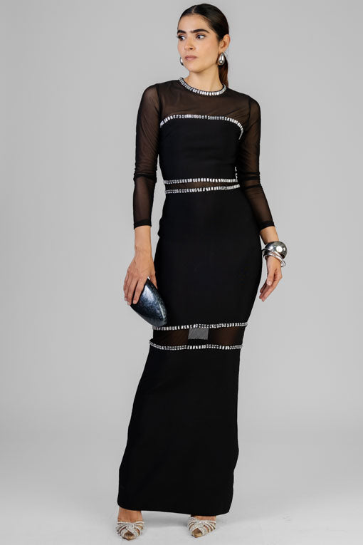 VESTIDO BANDAGE CON GEMAS
