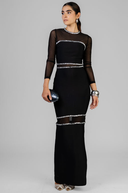 VESTIDO BANDAGE CON GEMAS