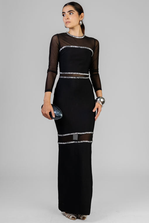 VESTIDO BANDAGE CON GEMAS
