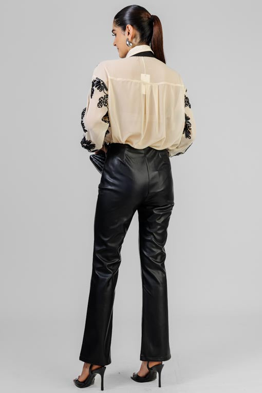 BLUSA BLACK BLOOM CHIC