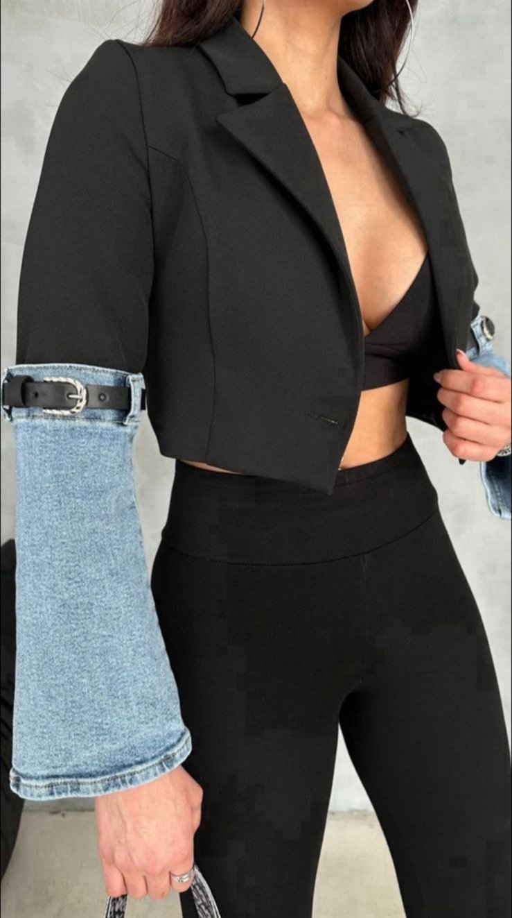 SACO CORTO MANGA DENIM