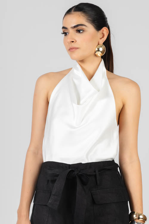 BLUSA SATIN HALTER