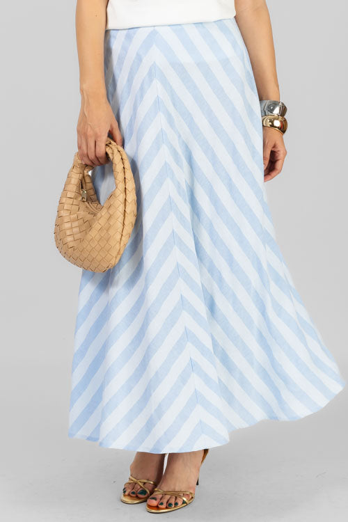 FALDA LINEAS AZUL