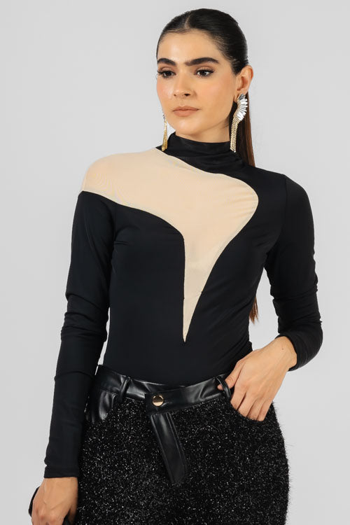 PANTIBLUSA ASIMETRICA MESH