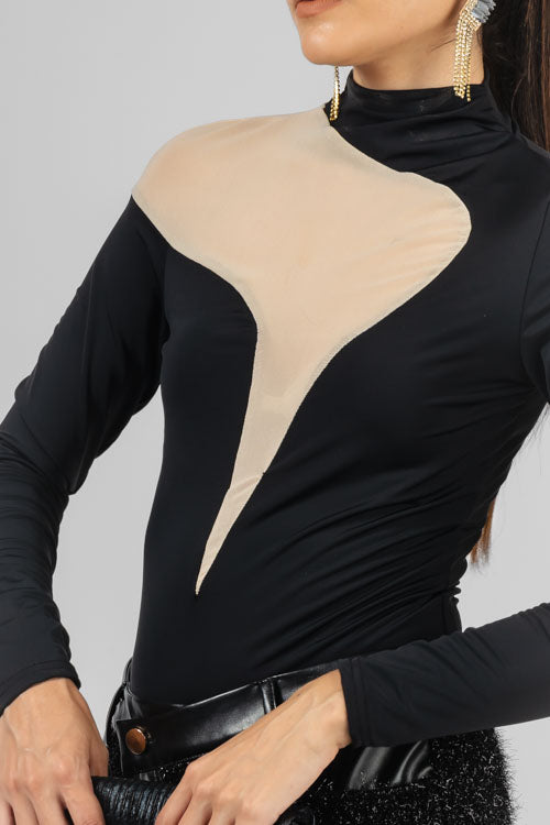 PANTIBLUSA ASIMETRICA MESH