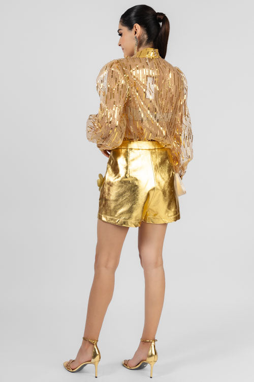 CONJUNTO SHORT DORADO