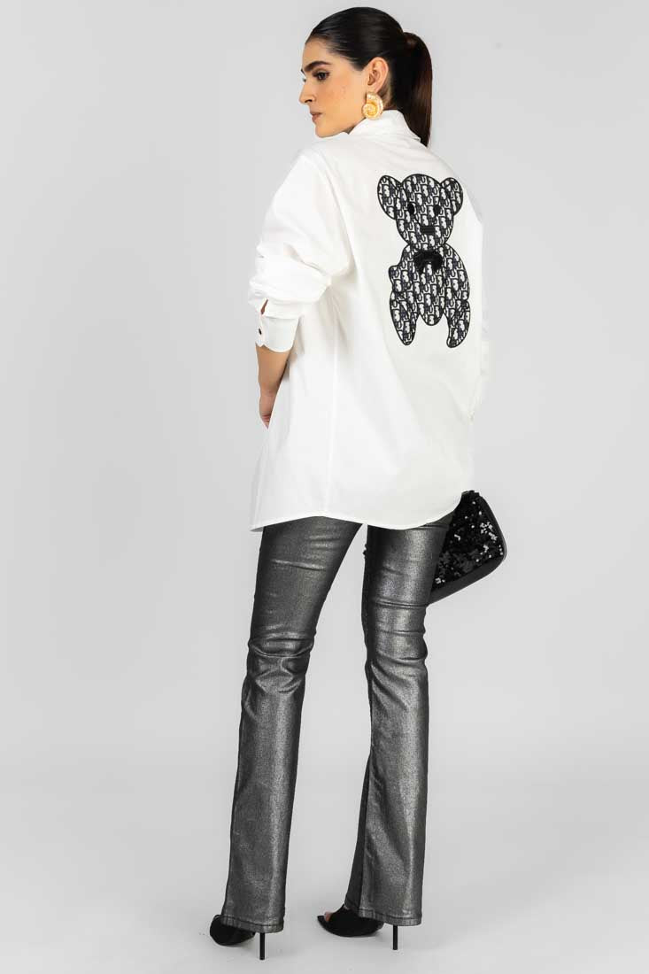 PANTALON GRIS METALICO