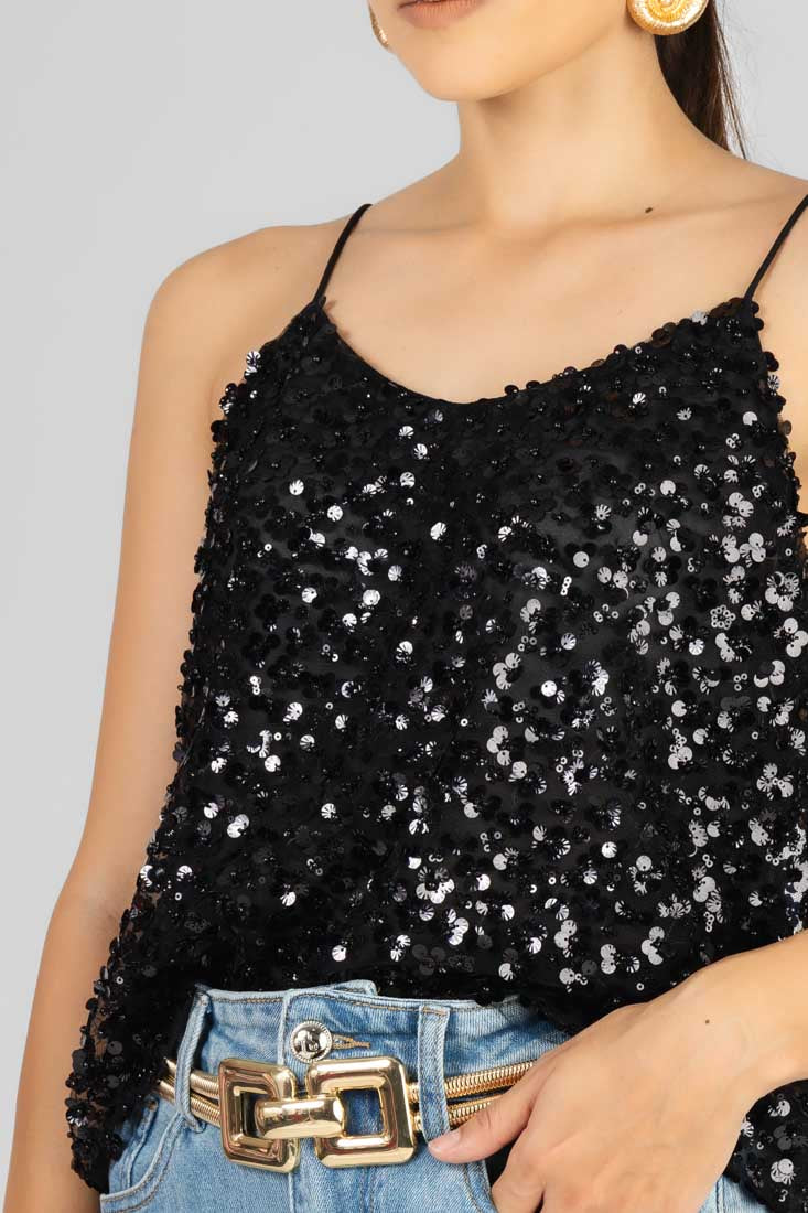 BLUSA FLOR LENTEJUELA