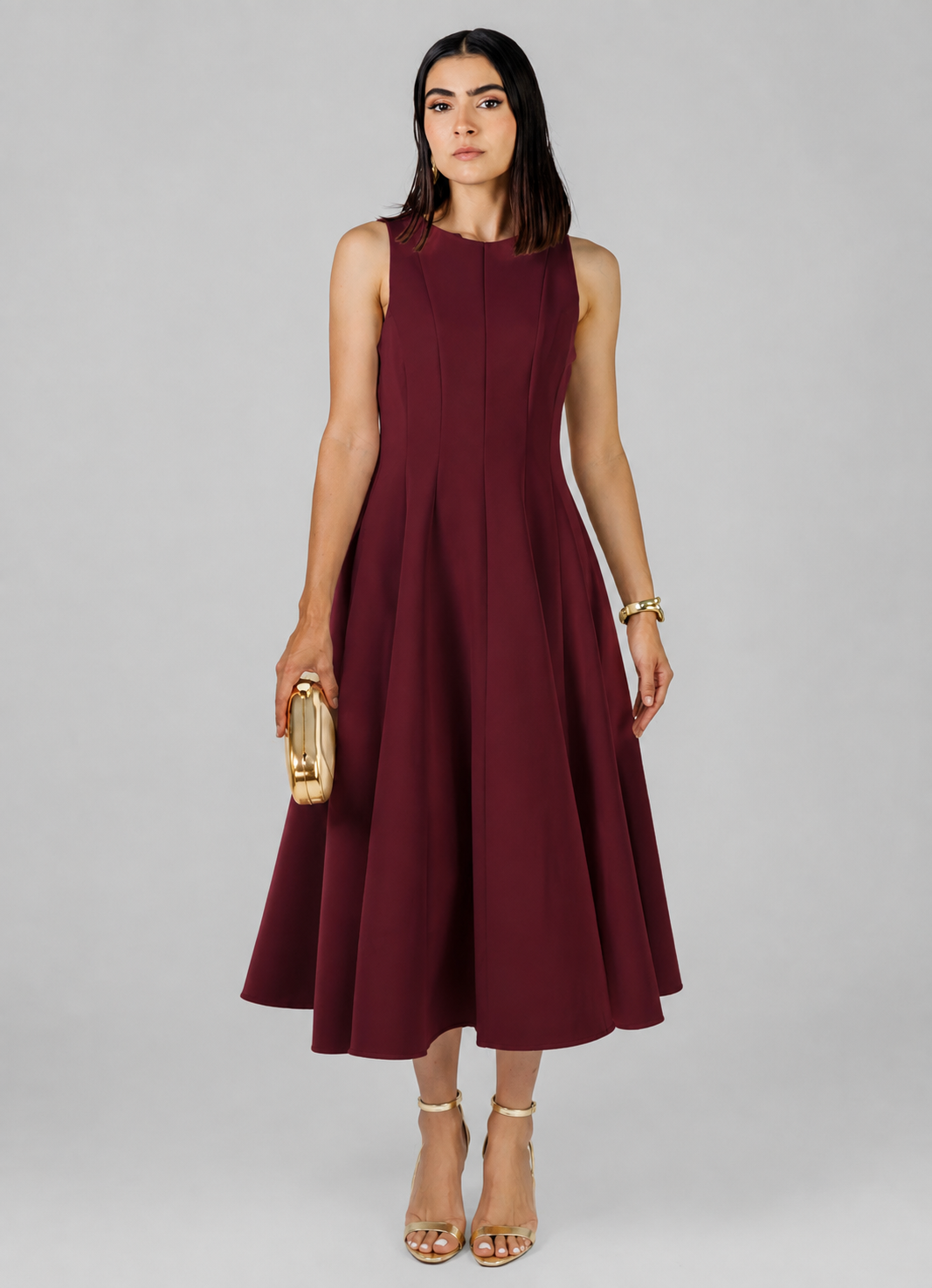 VESTIDO  MIDI ESTRUCTURADO