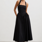 VESTIDO MIDI ENTALLADO NUDE