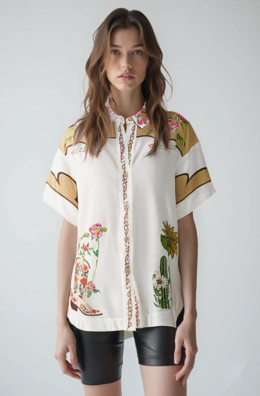 BLUSA VAQUERA FLORAL