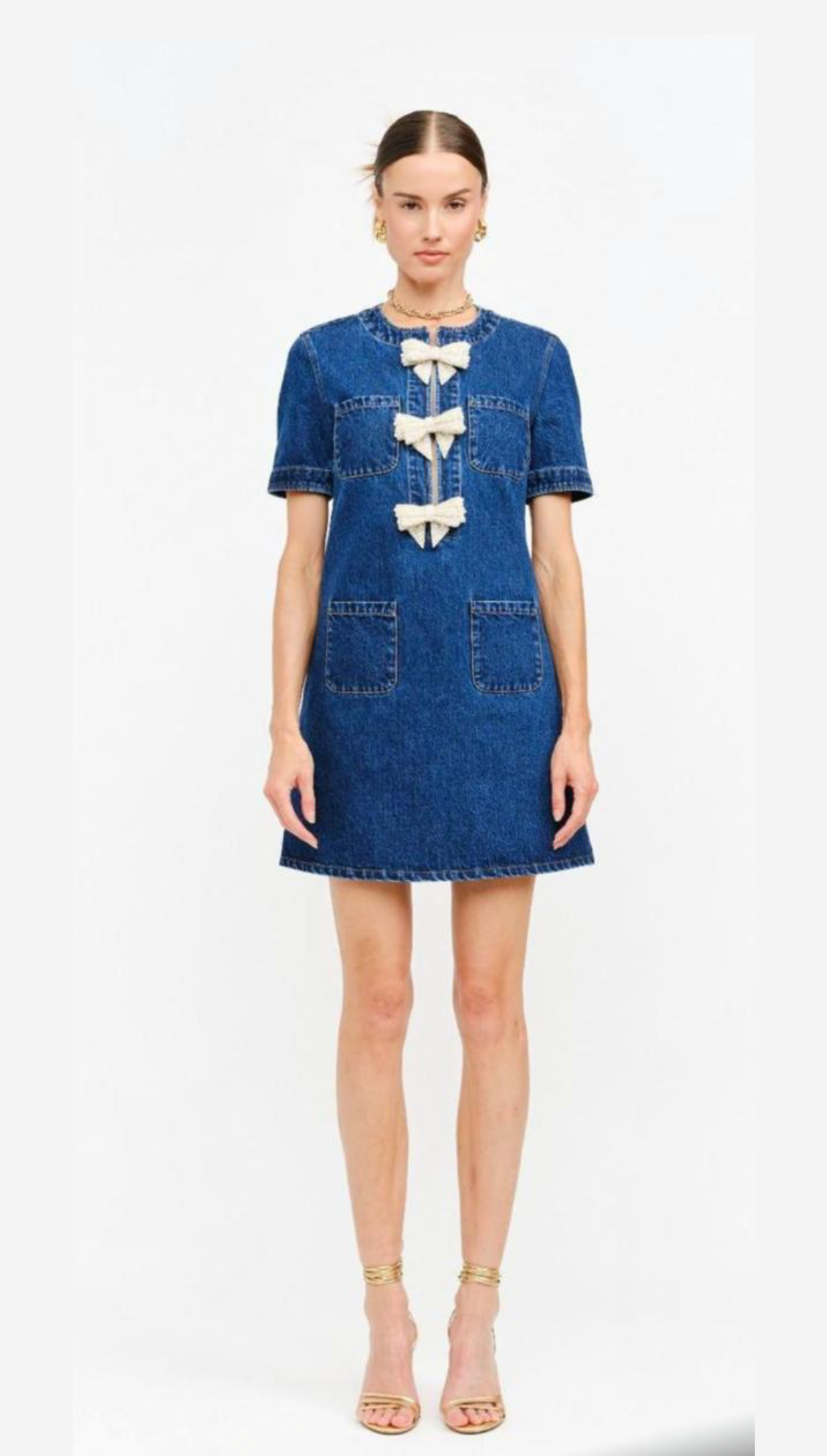 VESTIDO DENIM BOW MINI