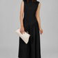 VESTIDO MIDI ASIMÉTRICO PLISADO
