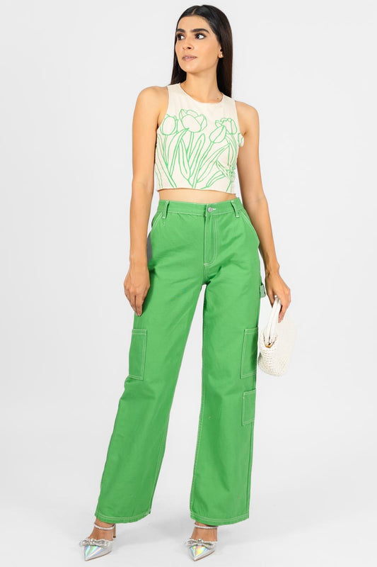 PANTALON CARGO VERDE