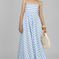 VESTIDO STRAPLESS CHEVRON