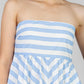 VESTIDO STRAPLESS CHEVRON