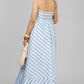 VESTIDO STRAPLESS CHEVRON