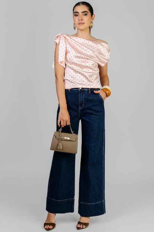 BLUSA DRAPE POLKA