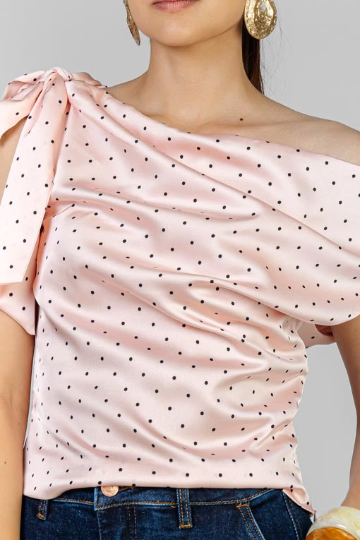 BLUSA DRAPE POLKA