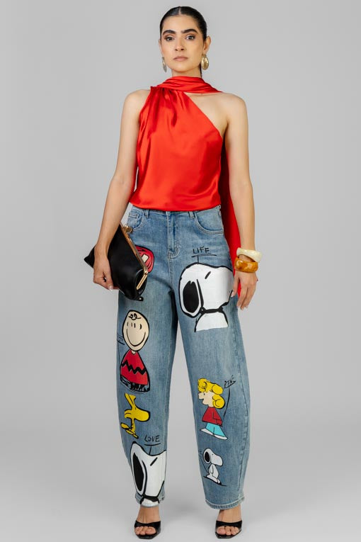 PANTALON DENIM CARTOON