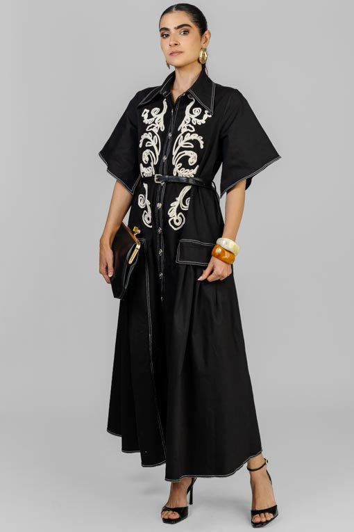 VESTIDO NOIR BORDADO