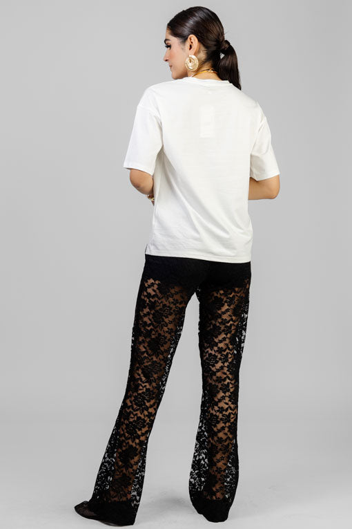 PANTALON ENCAJE NEGRO