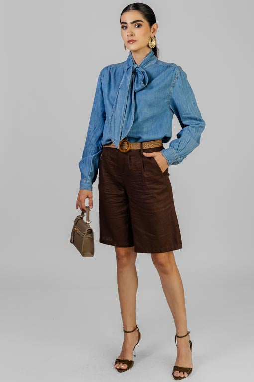 BLUSA DENIM BOW