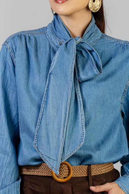 BLUSA DENIM BOW