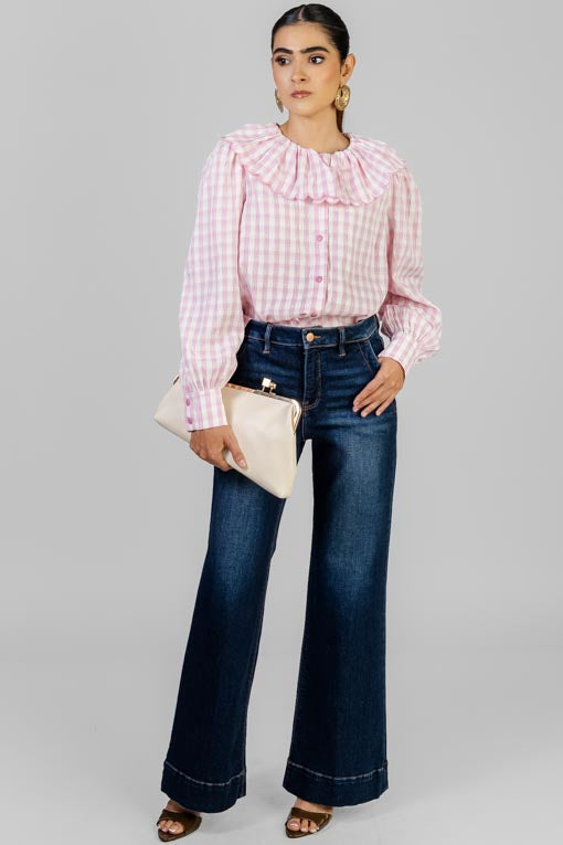 BLUSA CUADRO ROMANTICO