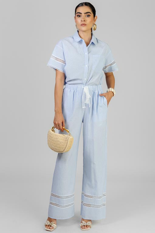 CONJUNTO RAYAS CON ENCAJE