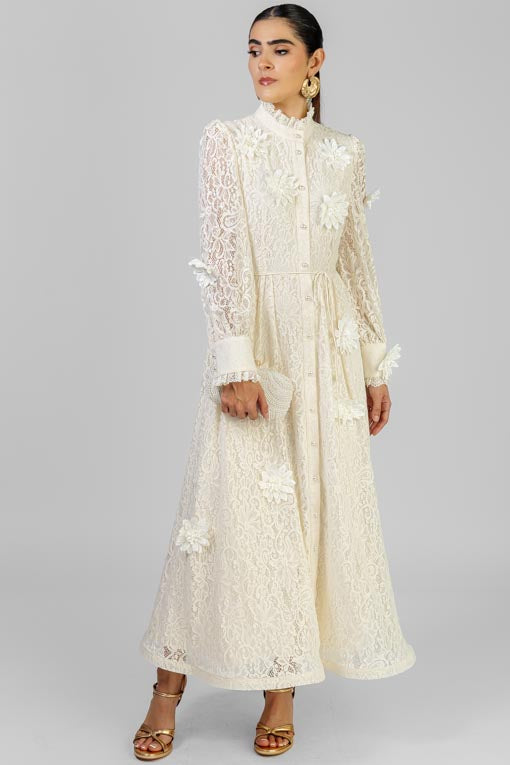 VESTIDO JARDIN MARFIL