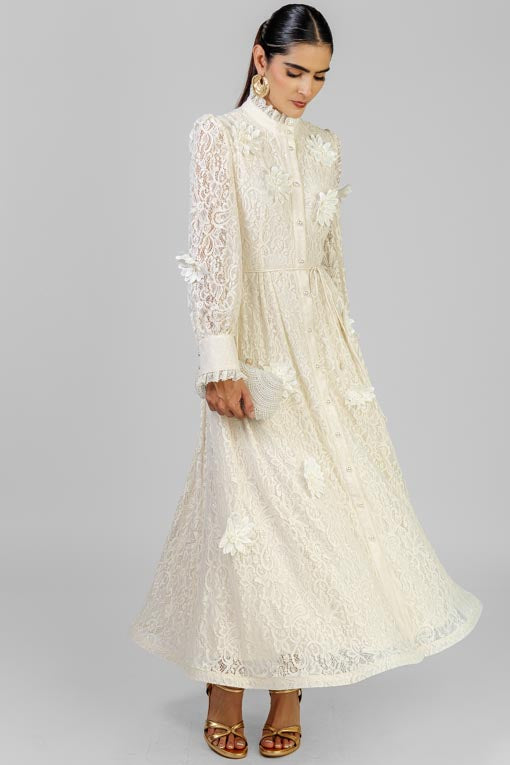 VESTIDO JARDIN MARFIL