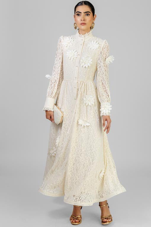 VESTIDO JARDIN MARFIL