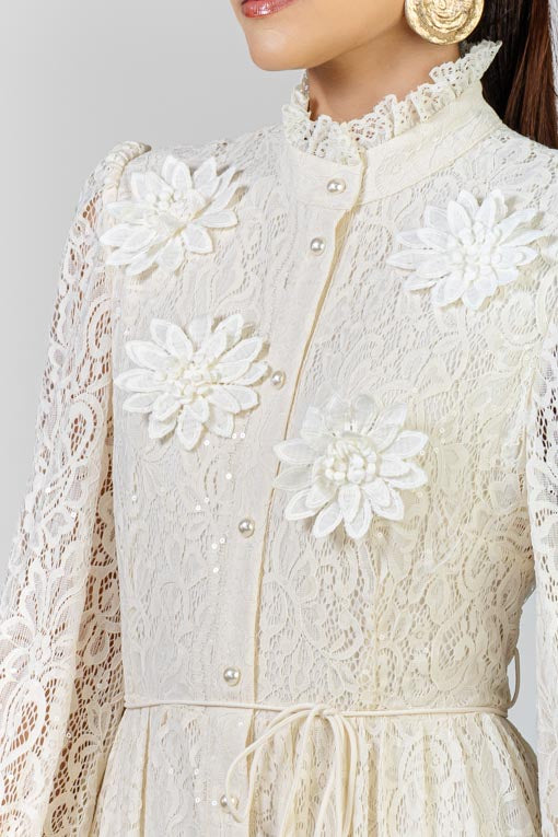 VESTIDO JARDIN MARFIL