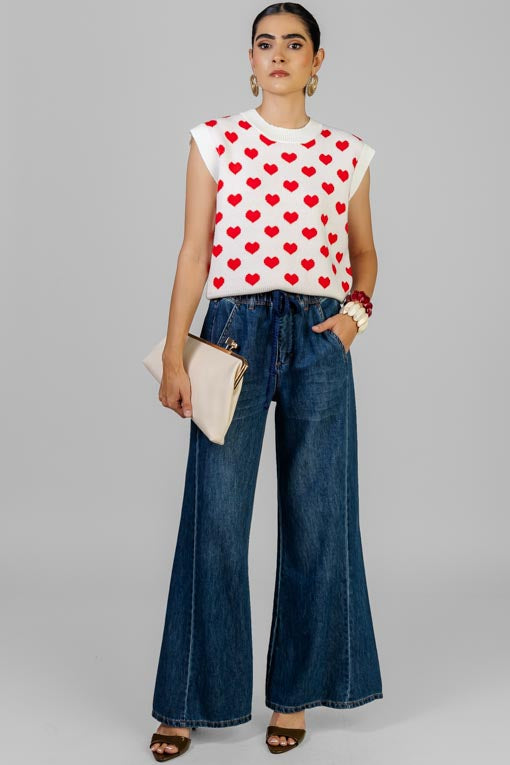 BLUSA HEART KNIT