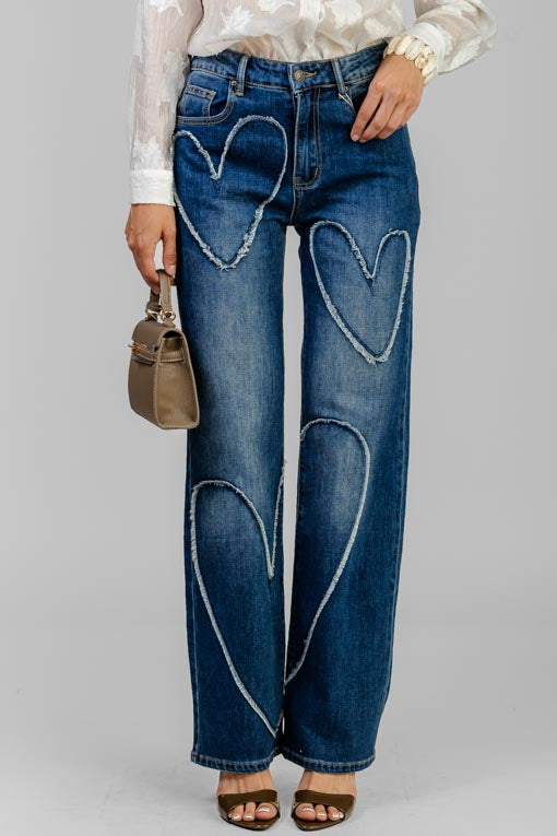 PANTALON HEART DENIM
