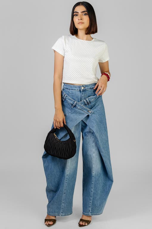 PANTALON DENIM CROSSOVER