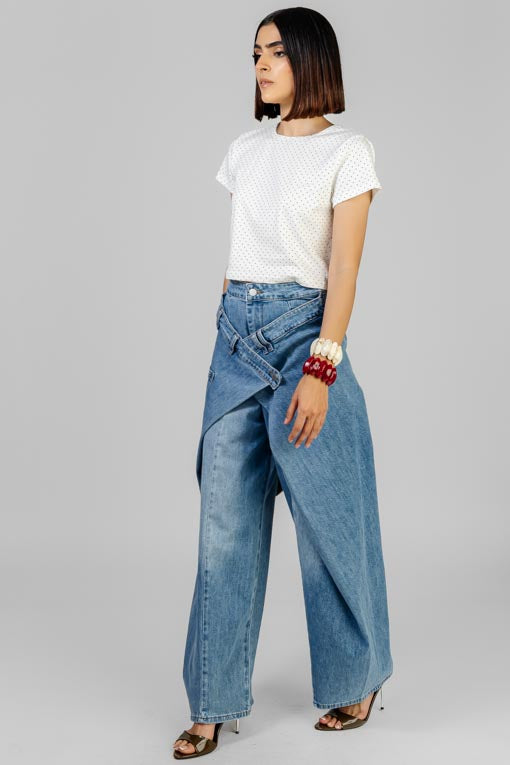 PANTALON DENIM CROSSOVER