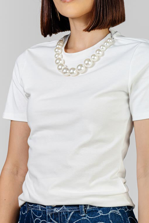 PLAYERA COLLAR PERLA