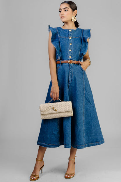 VESTIDO DENIM BOTONES