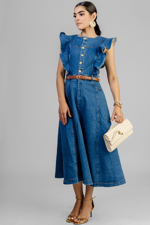 VESTIDO DENIM BOTONES