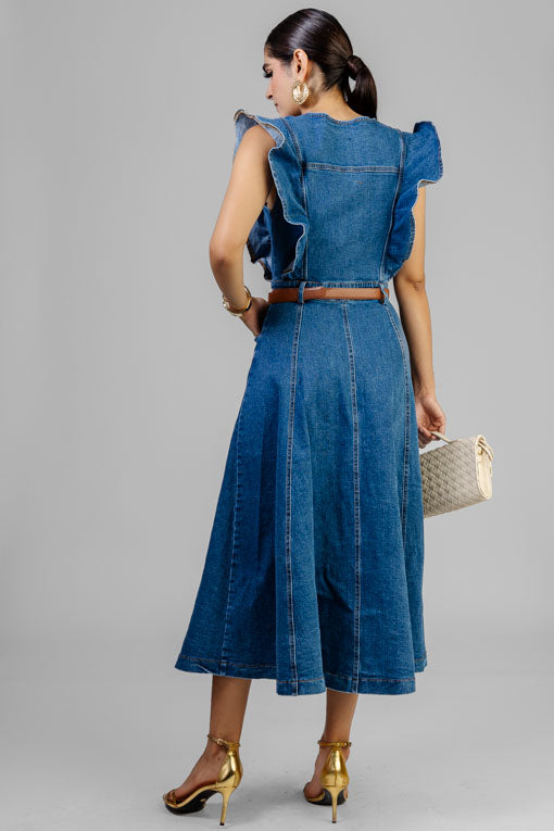 VESTIDO DENIM BOTONES