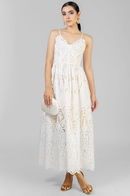 VESTIDO CALADO BLANCO