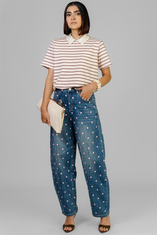 PANTALON POLKA DENIM