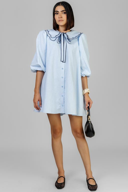 VESTIDO CELESTE BOW