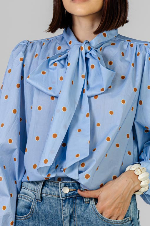 BLUSA CELESTE POLKA