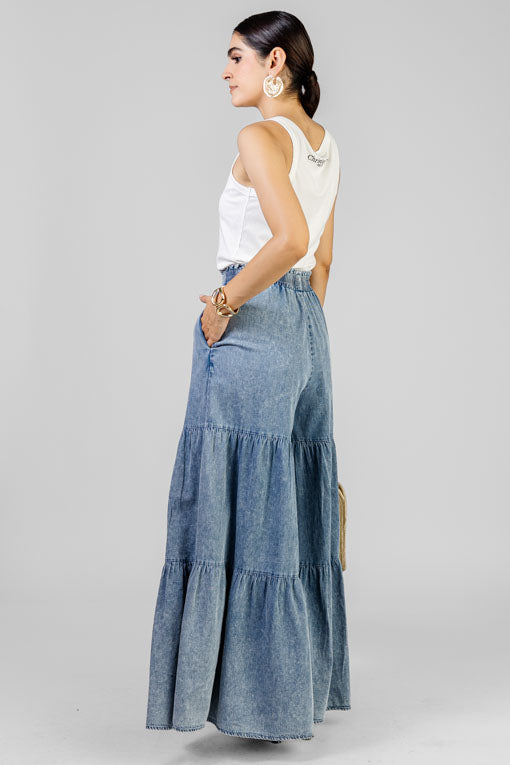 PANTALON DENIM PLISADOS